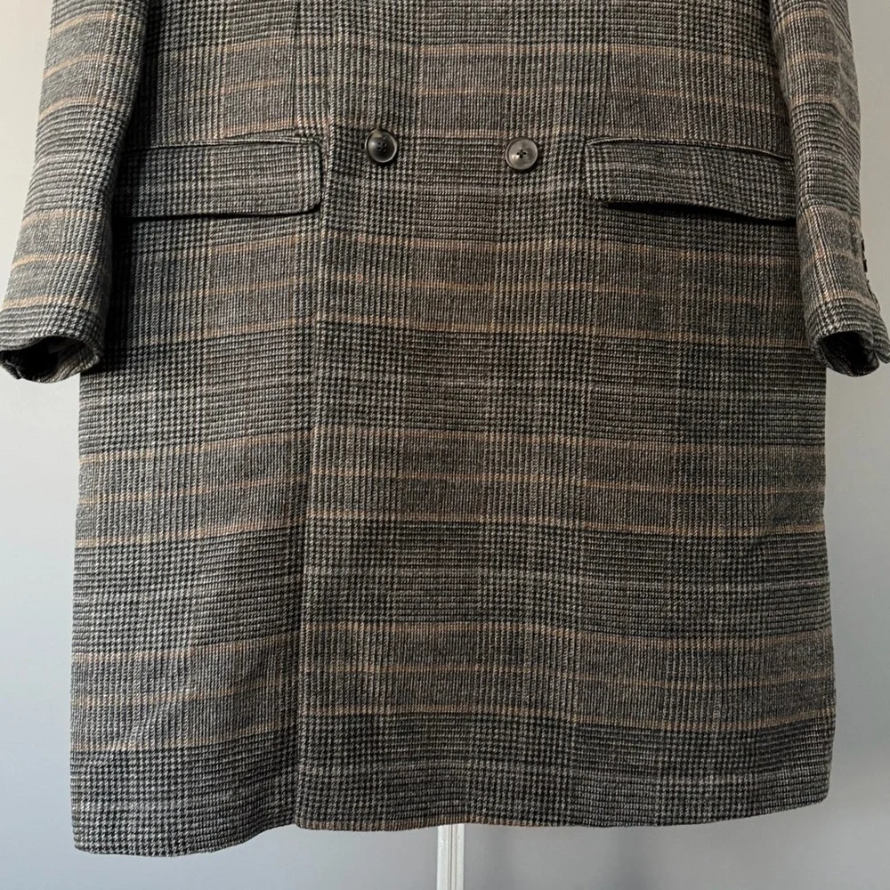 Banana Republic Heritage Collection Double-Breasted Plaid Coat